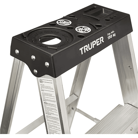 Escalera tipo tijera Truper 16740 T3 con 2 escalones, sin bandeja  7