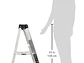 Escalera tipo tijera Truper 16740 T3 con 2 escalones, sin bandeja  - Miniatura 8 | aztools.co