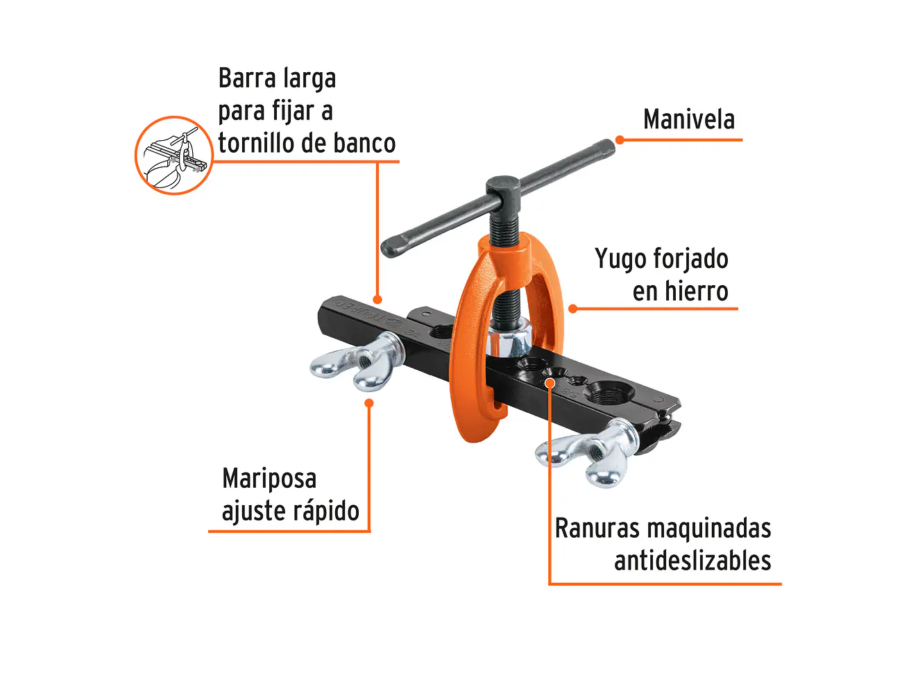 Rebordeador de tubo de 3/16