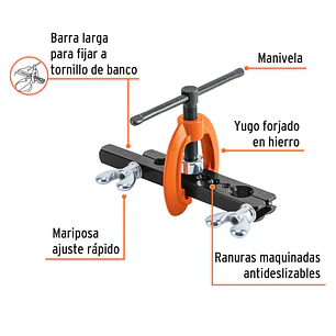 Rebordeador de tubo de 3/16
