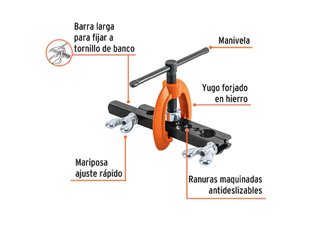 Rebordeador de tubo de 3/16
