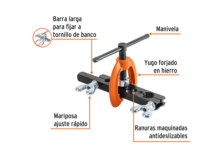 Rebordeador de tubo de 3/16