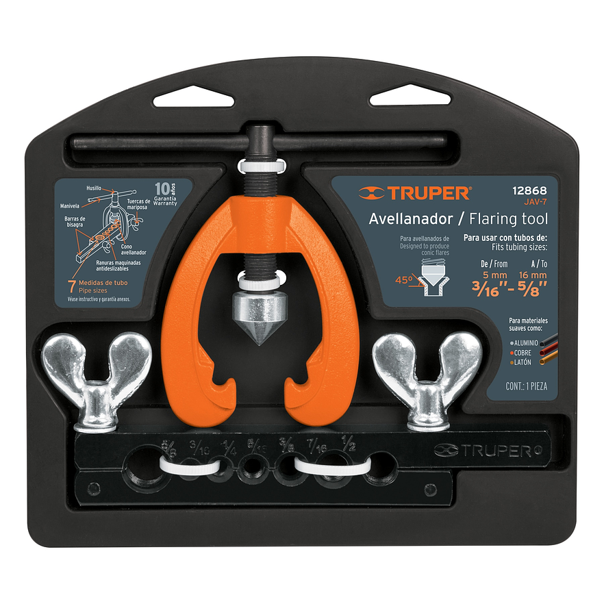 Rebordeador de tubo de 3/16