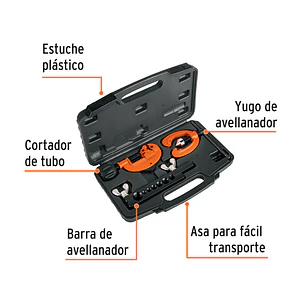 Juego de cortador de tubo y rebordeador Truper 12871