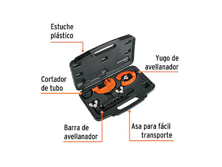 Juego de cortador de tubo y rebordeador Truper 12871 - Foto 2 | aztools.co
