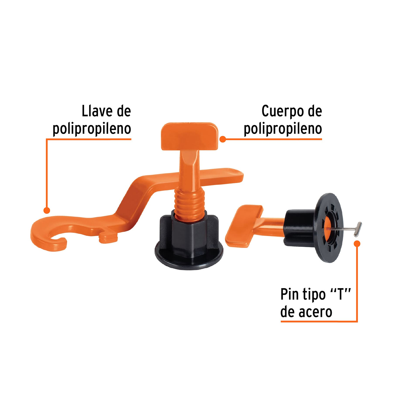 Bolsa con 50 Niveladores Tipo 