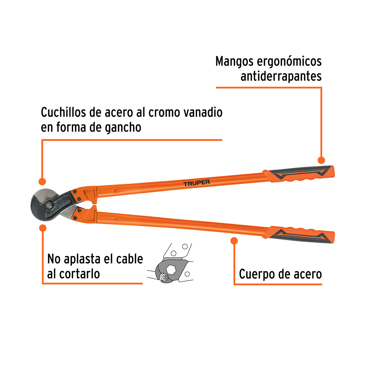 Cortador de Cable y Alambre Truper 101099, de 32