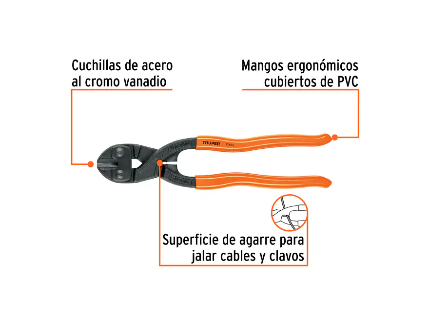 Cizalla Corta Pernos Truper 103114, 8