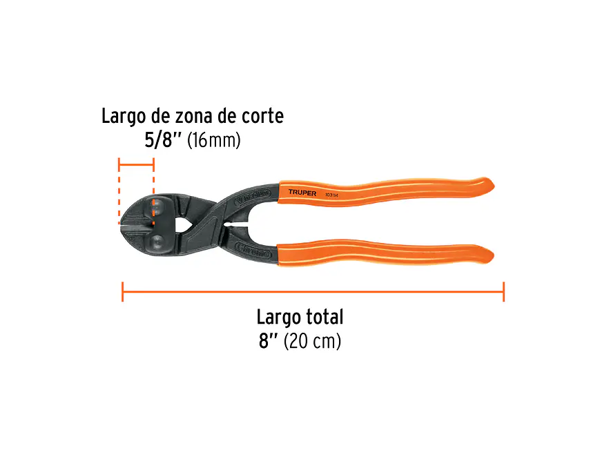 Cizalla Corta Pernos Truper 103114, 8