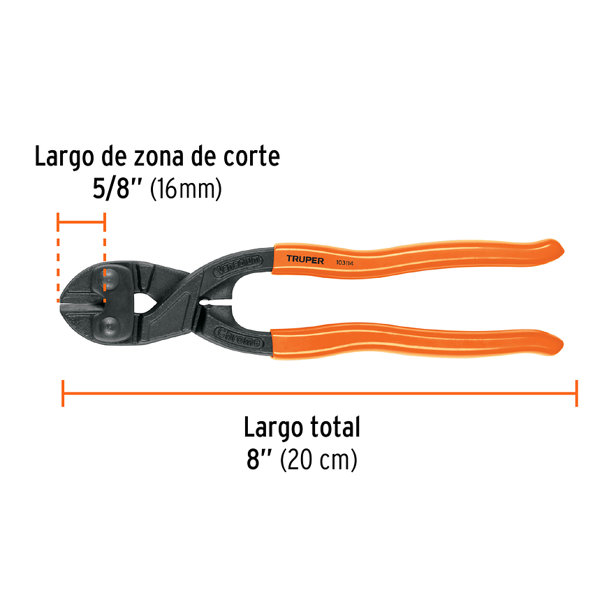 Cizalla Corta Pernos Truper 103114, 8