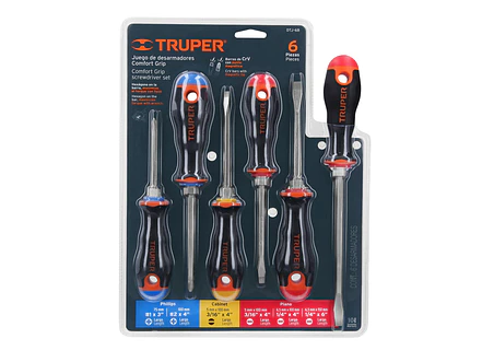 Juego de 6 Destornilladores Truper 19621, con Mango Comfort Grip - Foto 4 | aztools.co