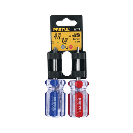 Dúo destornilladores, tipo tatamaco, 2 piezas, PVC, Pretul 21379 4