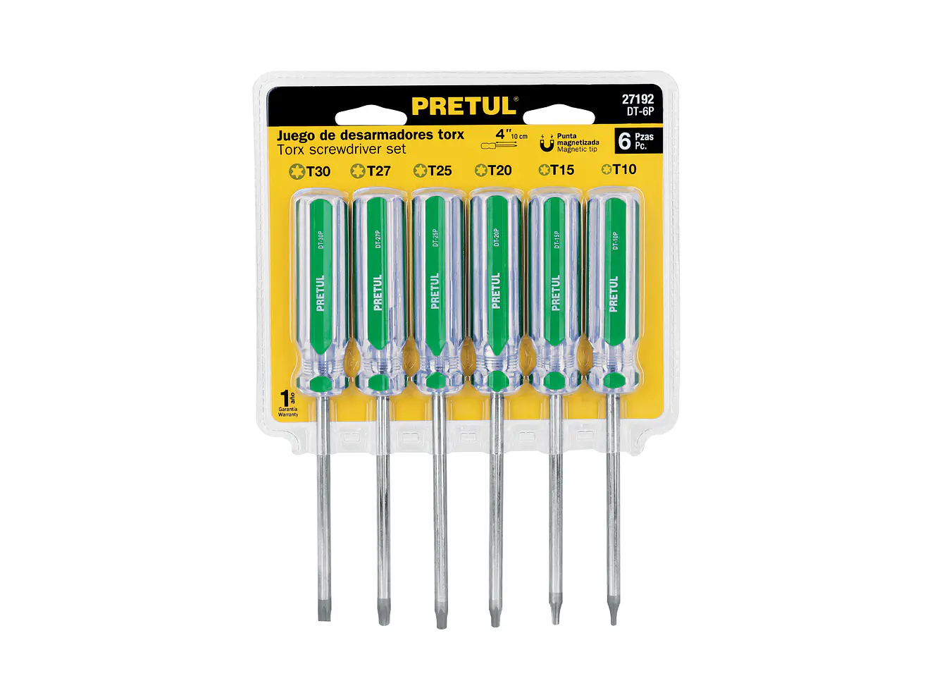 Juego de 6 Destornilladores Torx Pretul 27192, con Mango de PVC - Foto 5 | aztools.co