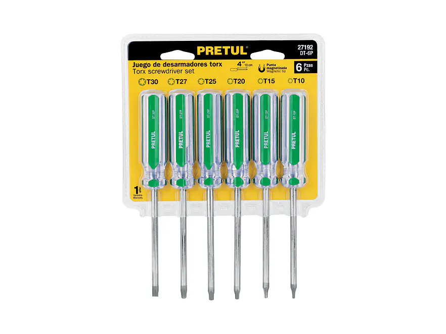Juego de 6 Destornilladores Torx Pretul 27192, con Mango de PVC - Foto 5 | aztools.co