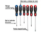 Juego de destornilladores, 6 piezas, mango Comfort Grip, Pretul 20220 - Miniatura 2 | aztools.co