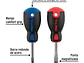 Dúo destornilladores, tipo tatamaco, 2 pzas,Comfort Grip, Pretul 20217 - Miniatura 2 | aztools.co