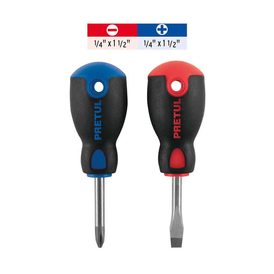 Dúo destornilladores, tipo tatamaco, 2 pzas,Comfort Grip, Pretul 20217 3