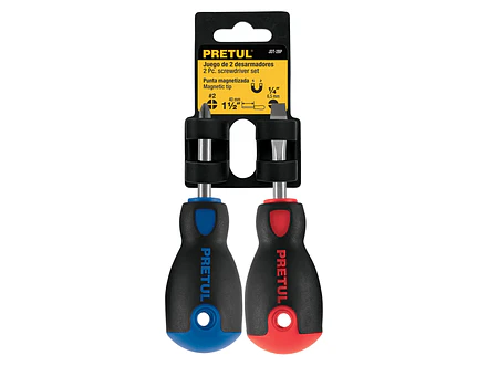 Dúo destornilladores, tipo tatamaco, 2 pzas,Comfort Grip, Pretul 20217 - Foto 4 | aztools.co