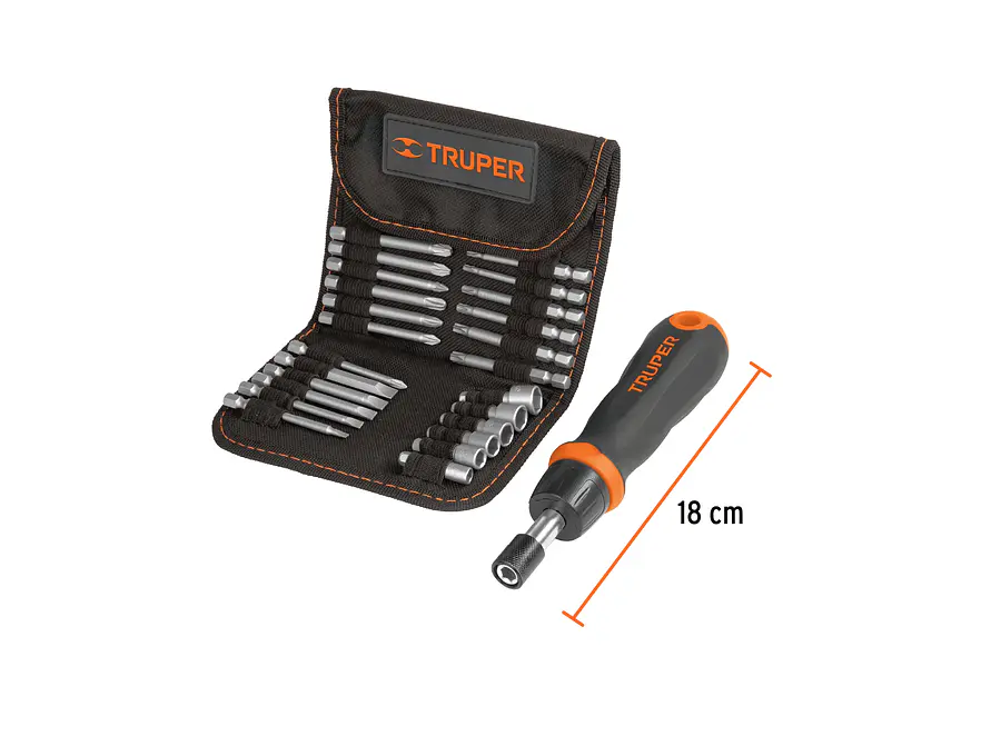 Destornillador tipo ratchet con 18 puntas y 6 copas Truper 18219 - Foto 4 | aztools.co