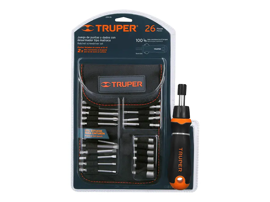 Destornillador tipo ratchet con 18 puntas y 6 copas Truper 18219 - Foto 5 | aztools.co