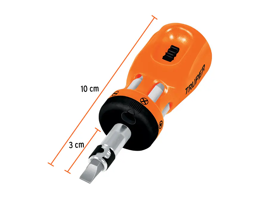 Destornillador tipo tatamaco con ratchet y 6 puntas dobles Truper 18193 - Foto 3 | aztools.co