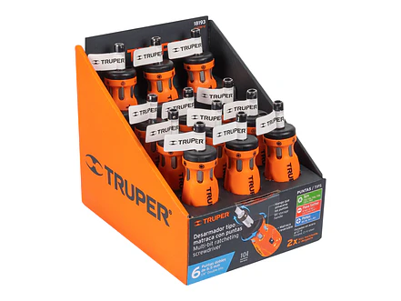 Destornillador tipo tatamaco con ratchet y 6 puntas dobles Truper 18193 - Foto 5 | aztools.co