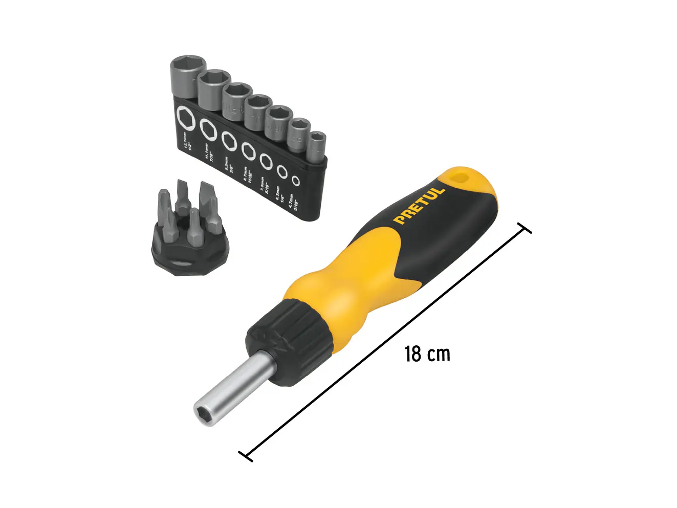 Destornillador tipo ratchet y 13 puntas, Pretul 22974 - Foto 3 | aztools.co