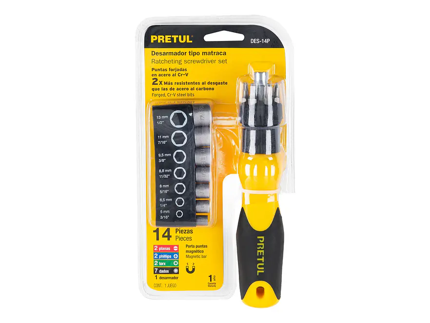 Destornillador tipo ratchet y 13 puntas, Pretul 22974 - Foto 5 | aztools.co