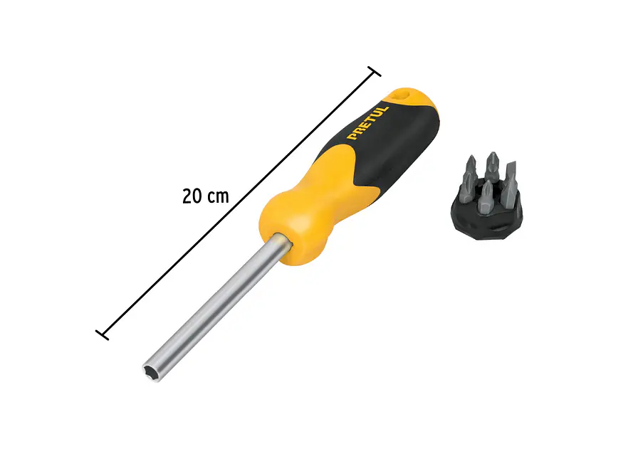 Destornillador y 6 puntas, Pretul 21372 - Foto 3 | aztools.co