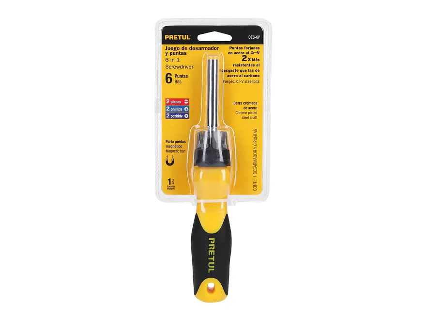 Destornillador y 6 puntas, Pretul 21372 - Foto 5 | aztools.co