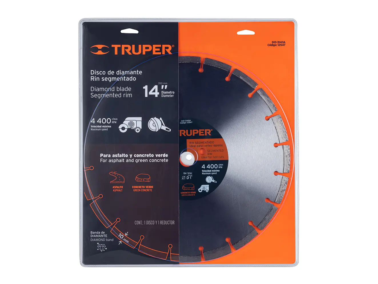 Disco de diamante, 14' para asfalto Truper 12547 - Foto 5 | aztools.co