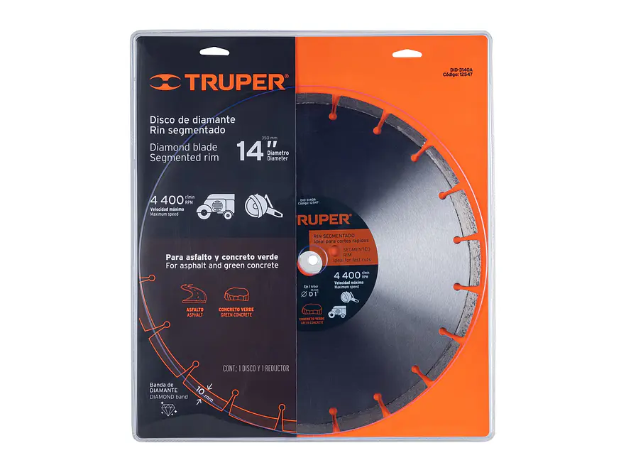 Disco de diamante, 14' para asfalto Truper 12547 - Foto 5 | aztools.co