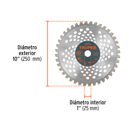 Disco Sierra para Guadañadora Truper 103091, 10