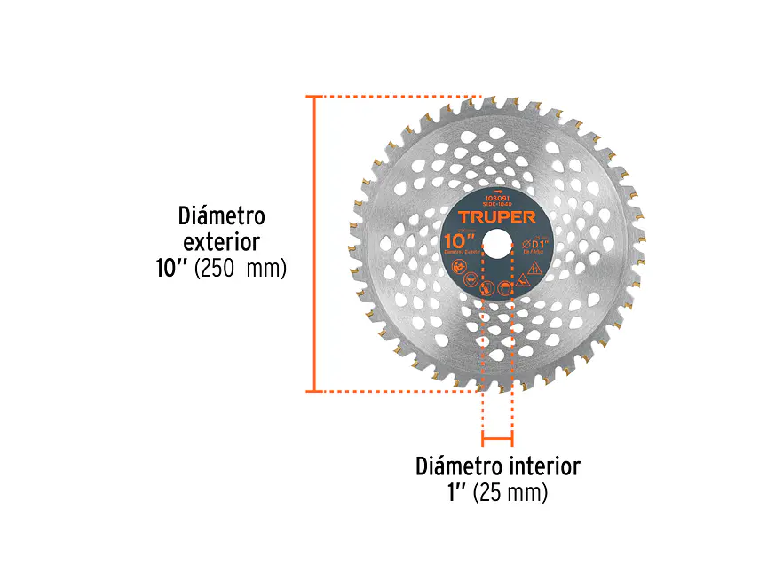 Disco Sierra para Guadañadora Truper 103091, 10