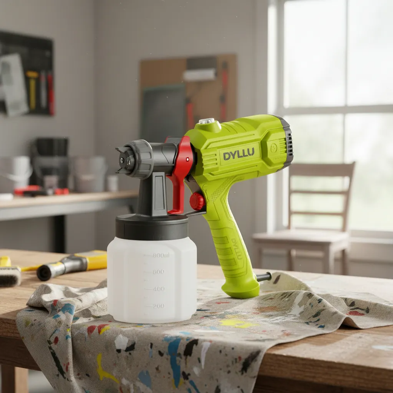 Pistola de Pintar Eléctrica DYLLU UDTEG1A45 450W 800ml 2