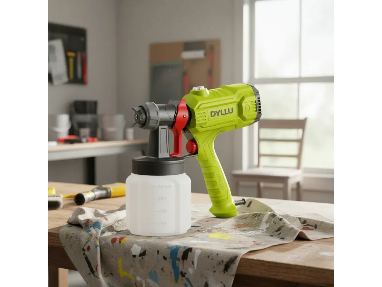 Pistola de Pintar Eléctrica DYLLU UDTEG1A45 450W 800ml - Foto 2 | aztools.co