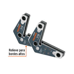 Juego de 2 escuadras Magnéticas Esquiineras Truper 103031, Capacidad 11 kg