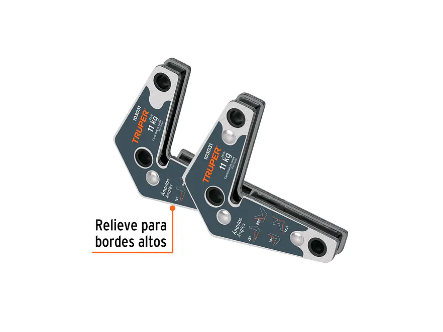 Juego de 2 escuadras Magnéticas Esquiineras Truper 103031, Capacidad 11 kg - Foto 2 | aztools.co