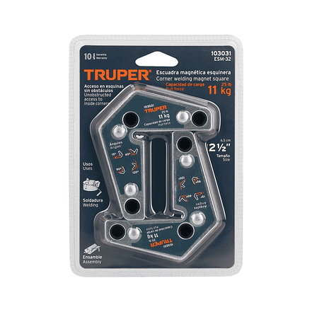 Juego de 2 escuadras Magnéticas Esquiineras Truper 103031, Capacidad 11 kg 5