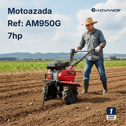 Motoazada ADVANCE AM950G 7HP Gasolina (Ancho 95cm, 2 Adelante/1 Atrás) 4
