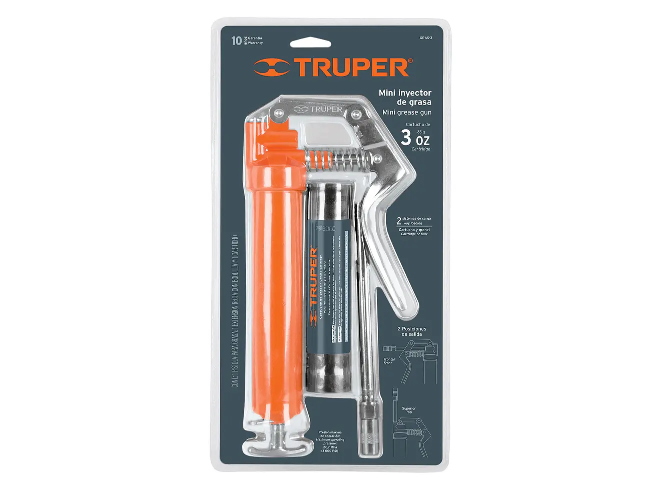 Mini inyector de grasa, 3 oz Truper 14911 - Foto 4 | aztools.co