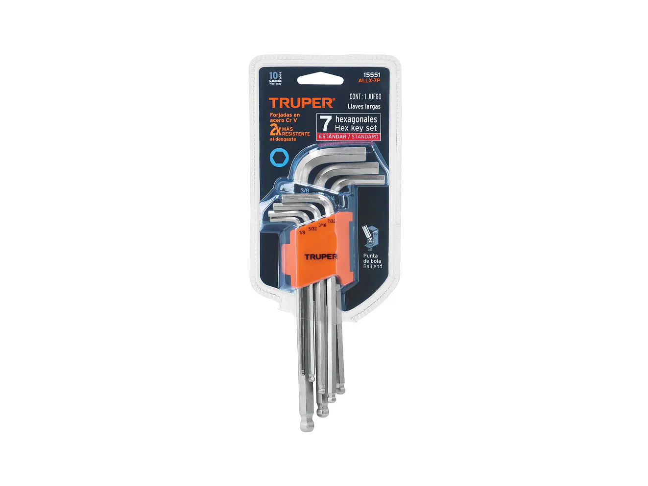 Juego de llaves bristol, extralargas, 7 piezas Truper 15551 - Foto 5 | aztools.co