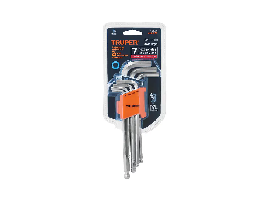 Juego de llaves bristol, extralargas, 7 piezas Truper 15551 - Foto 5 | aztools.co