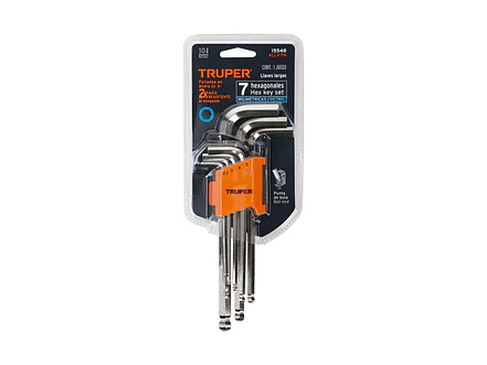Juego de 7 llaves bristol extralargas métricas con organizador Truper 15548 - Foto 5 | aztools.co