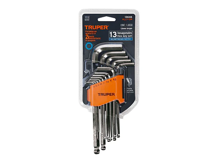 Juego de 13 llaves bristol, punta bola, largas, métricas Truper 13646 - Foto 5 | aztools.co