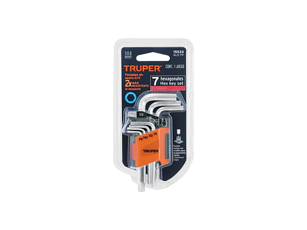 Juego de 7 llaves bristol en pulgadas con organizador Truper 15533 - Foto 4 | aztools.co
