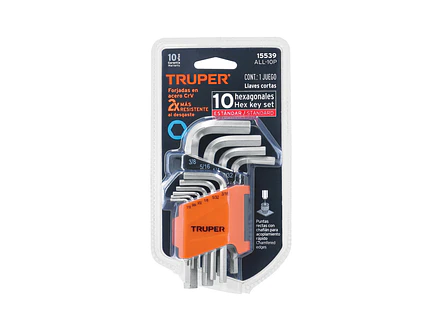 Juego de 10 llaves bristol en pulgadas con organizador Truper 15539 - Foto 4 | aztools.co