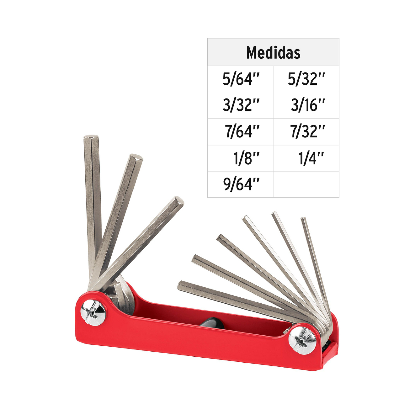 Juego de 9 llaves bristol, tipo navaja, cuerpo de lámina, std Truper 15566 3