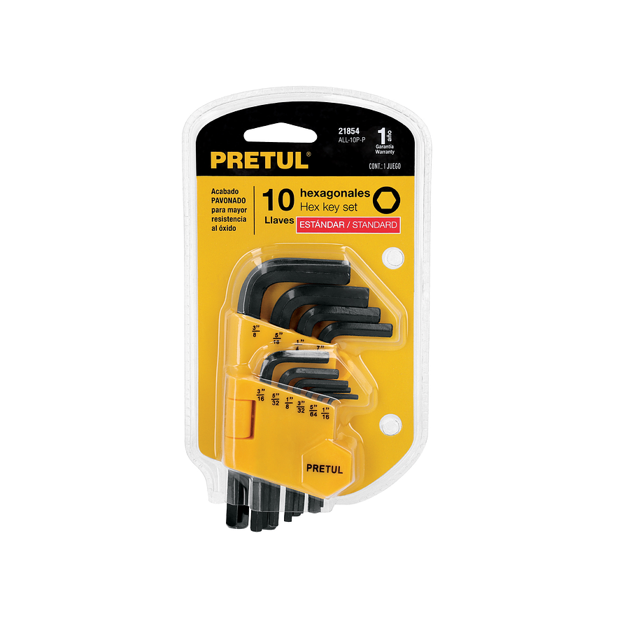 Juego de 10 llaves bristol en pulgadas con organizador, Pretul 21854 - Foto 4 | aztools.co