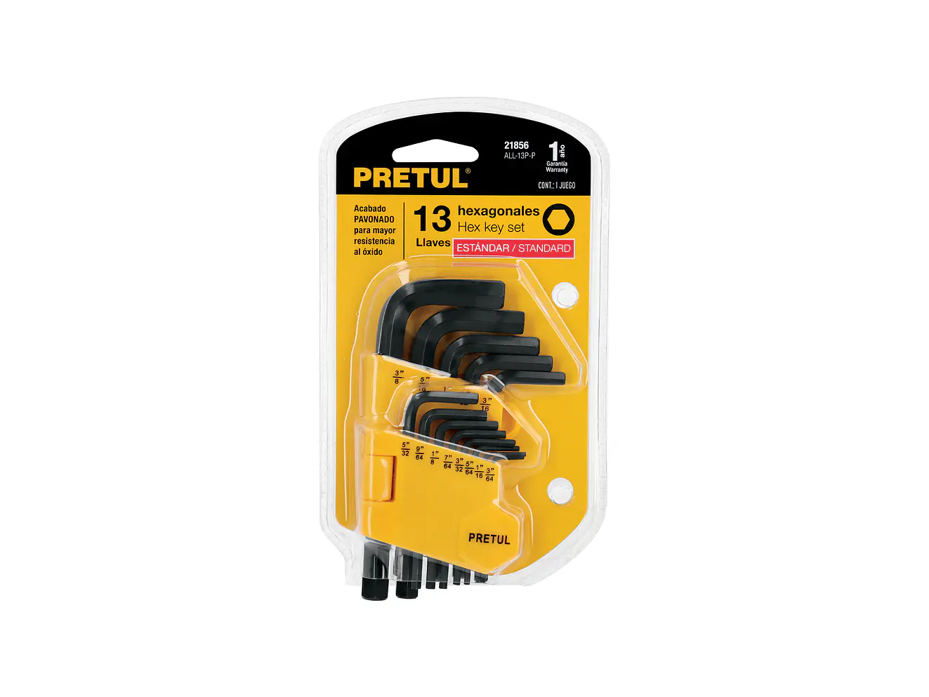 Juego de 13 llaves bristol en pulgadas con organizador, Pretul 21856 - Foto 4 | aztools.co